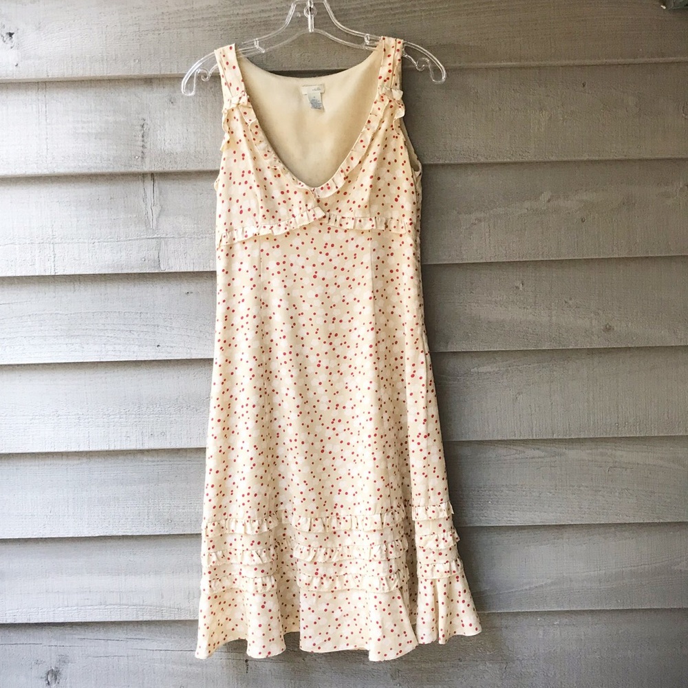 Anthropologie Odille Floral Polka Dot Dress